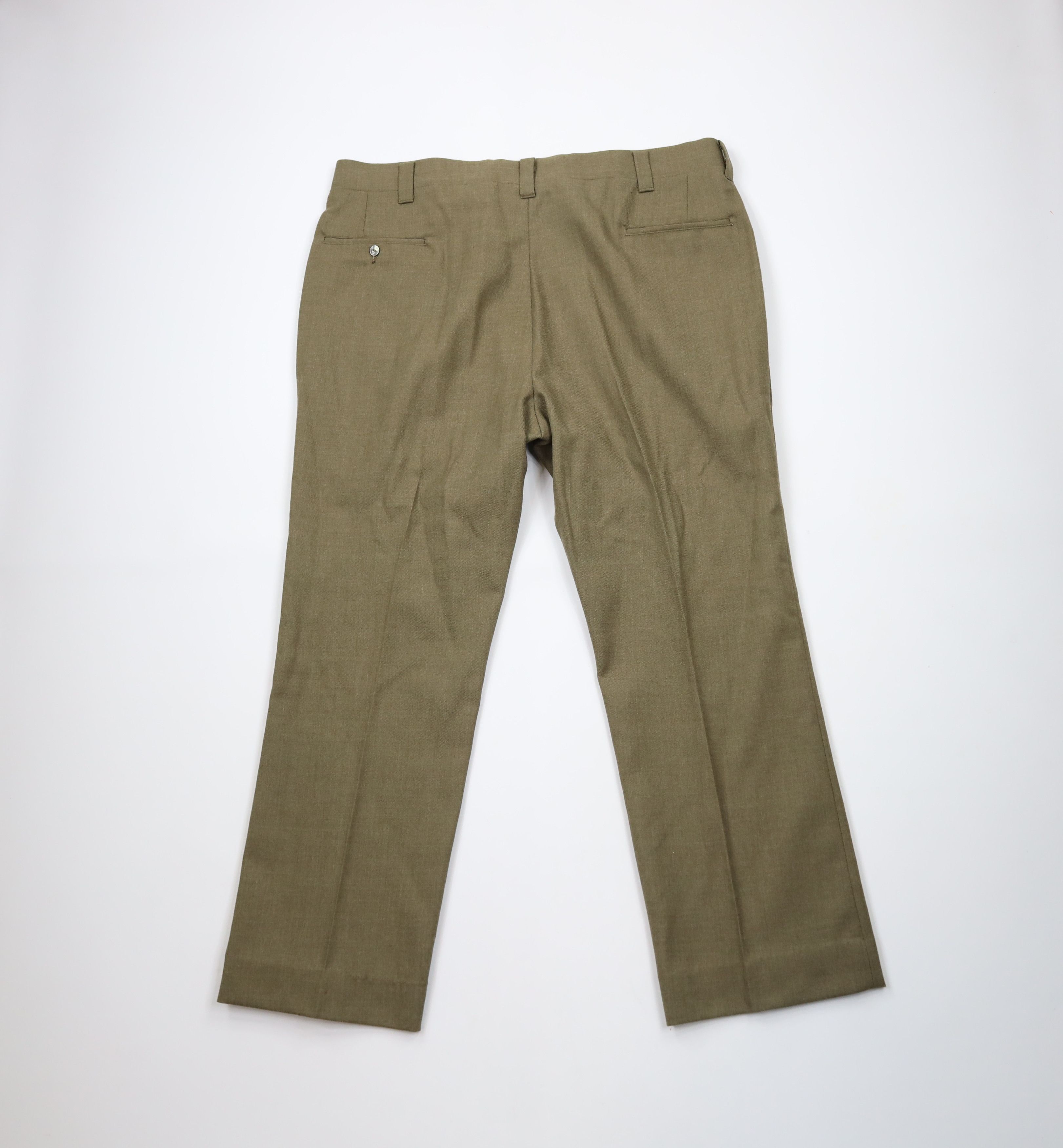 Vintage Vintage 60s 70s Streetwear Wool Wide Leg Chino Pants USA Size US 40 / EU 56 - 5 Thumbnail