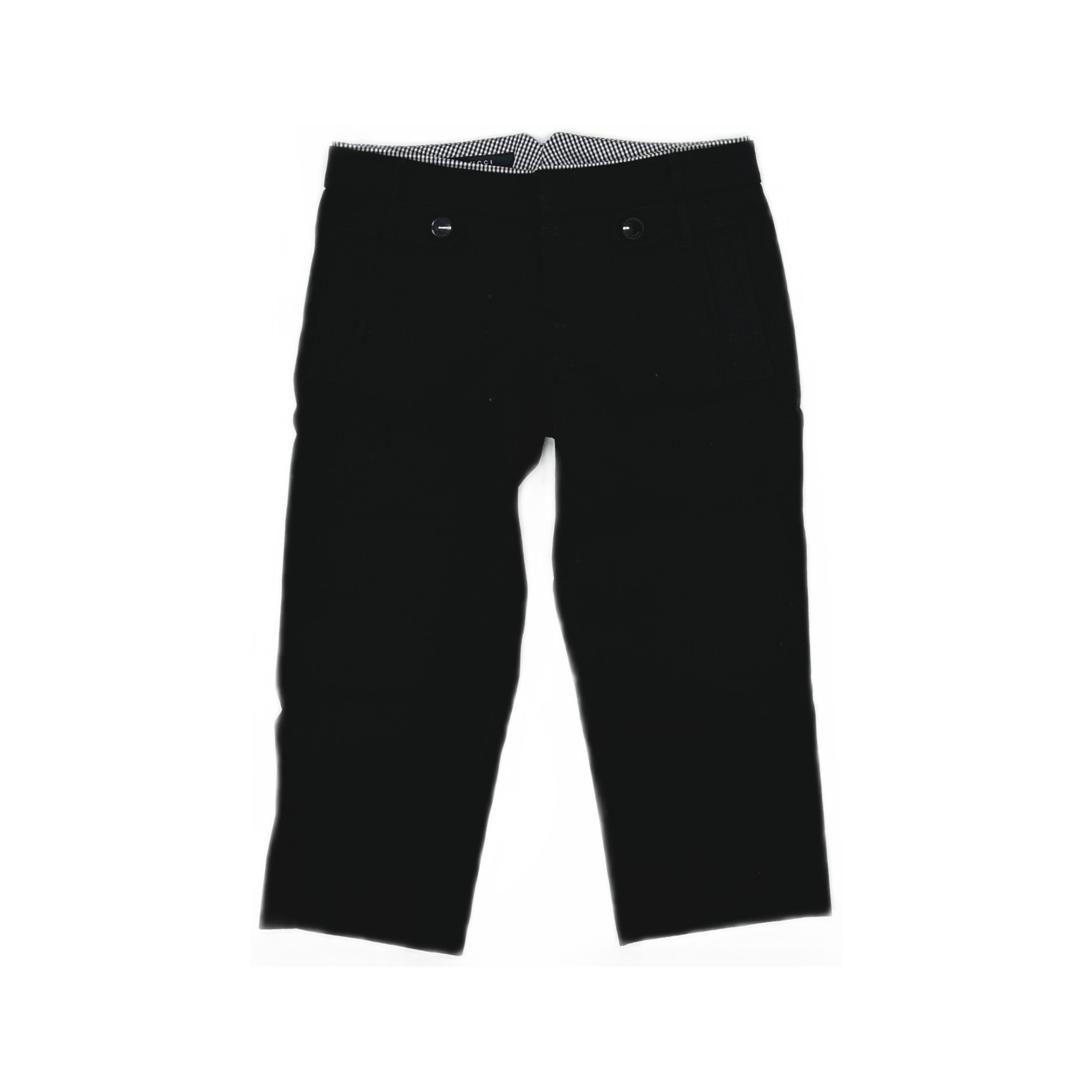 Gucci Gucci Gingham Trim Cropped Trousers Size IT 40 Size 27" / US 4 / IT 40 - 1 Thumbnail