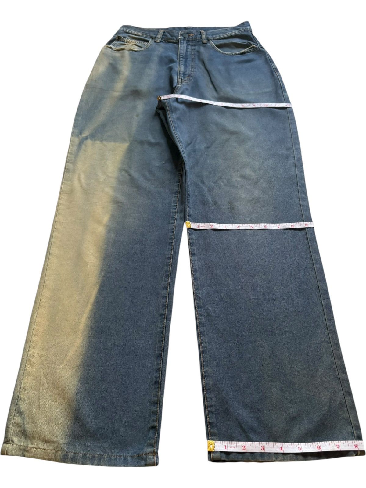 Kenzo Vintage Japanese Kenzo Faded Mud Wash Baggy Denim Pants Size 28" / US 6 / IT 42 - 14 Thumbnail