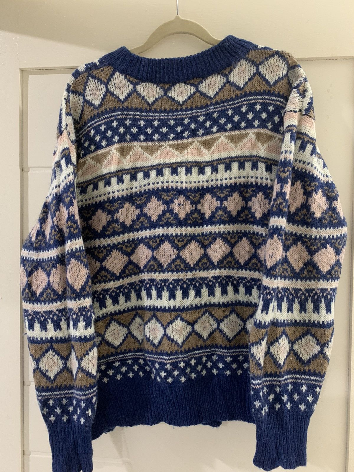Japanese Brand Niko And Knitwear Blue Yellow Size US XL / EU 56 / 4 - 5 Thumbnail