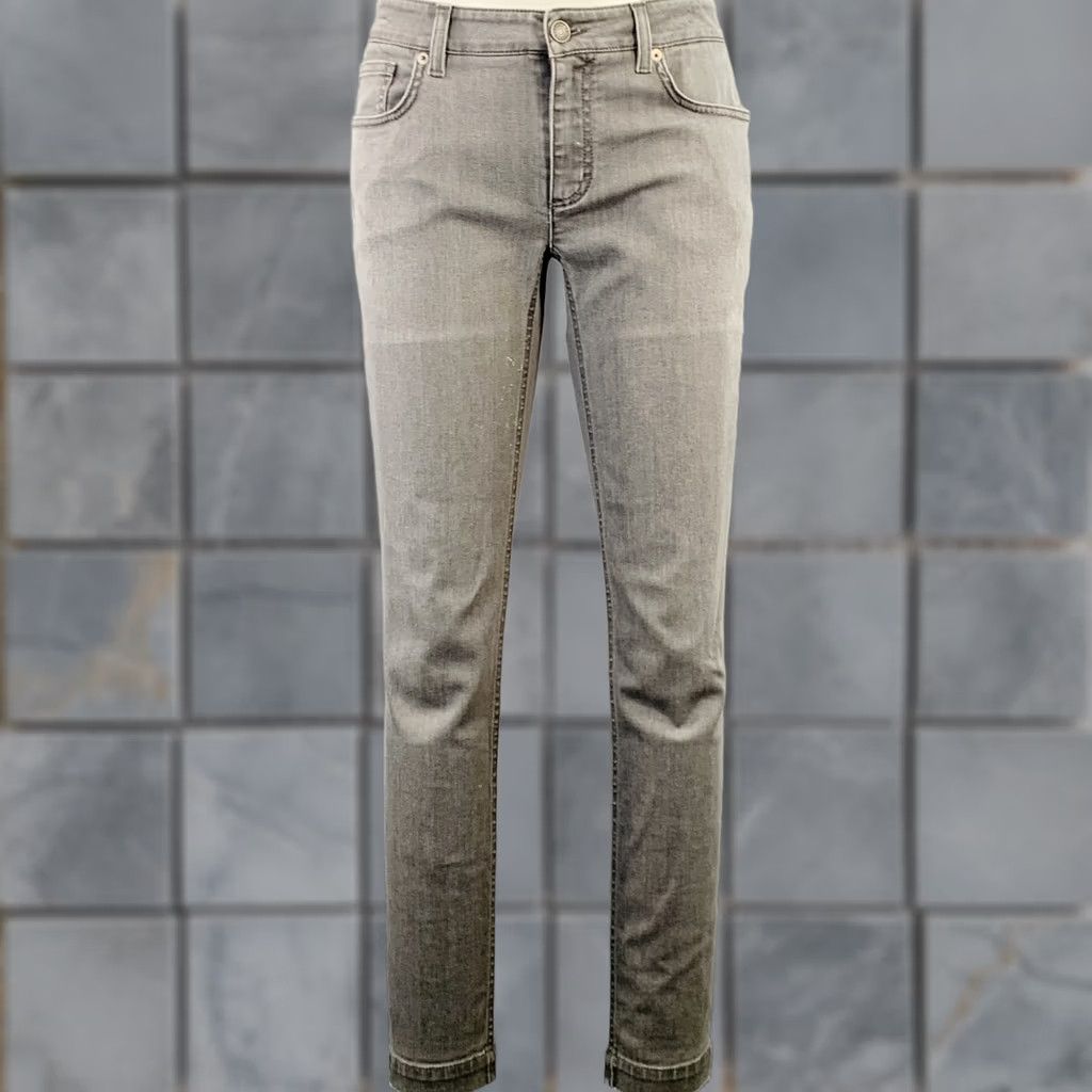 Dolce & Gabbana DOLCE & GABBANA Grey Twill Tapered Jeans Women Size 4 Size 27" / US 4 / IT 40 - 1 Thumbnail