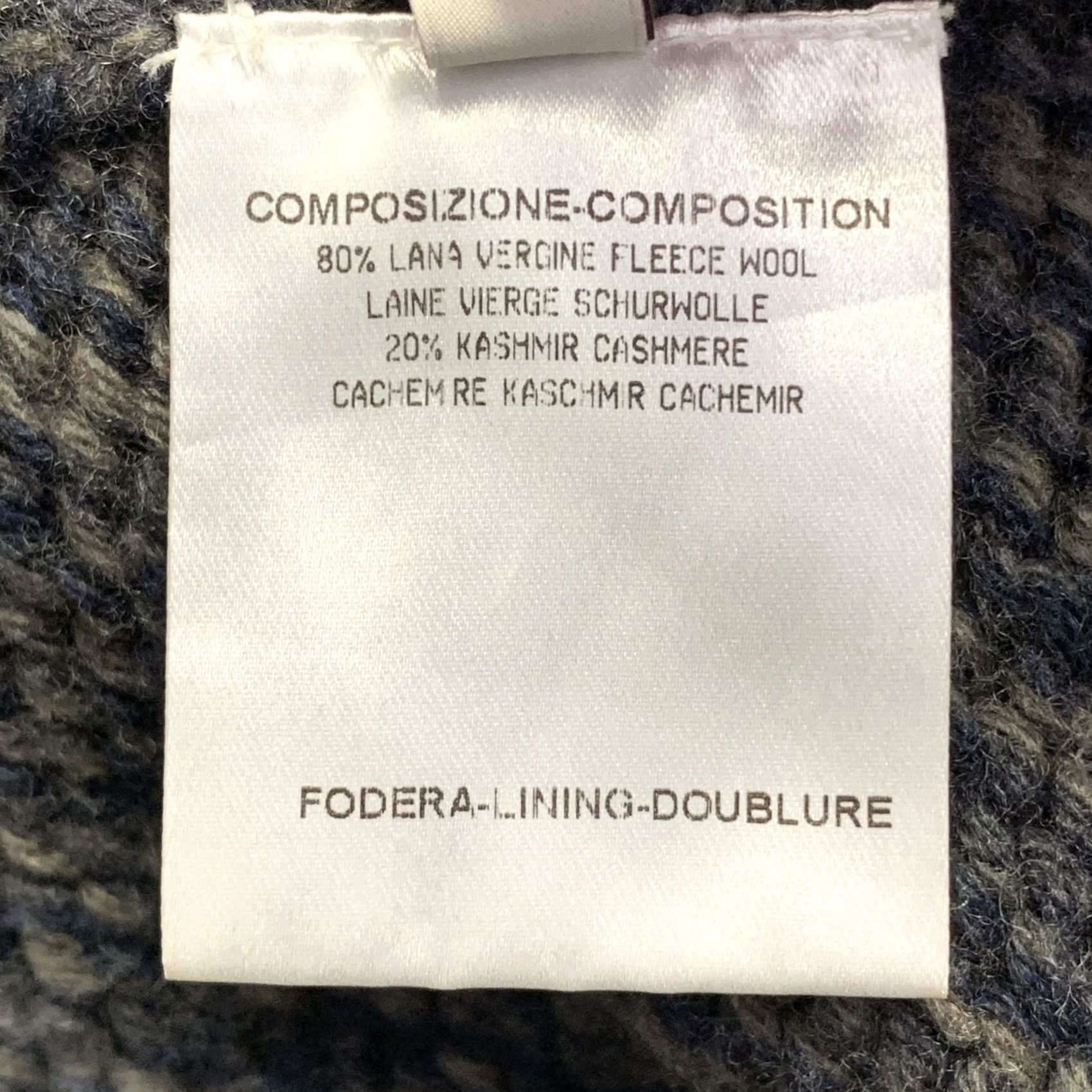 Stella McCartney STELLA McCARTNEY Knit Coat Wool Cashmere Grey Navy Melange L Size L / US 10 / IT 46 - 7 Thumbnail