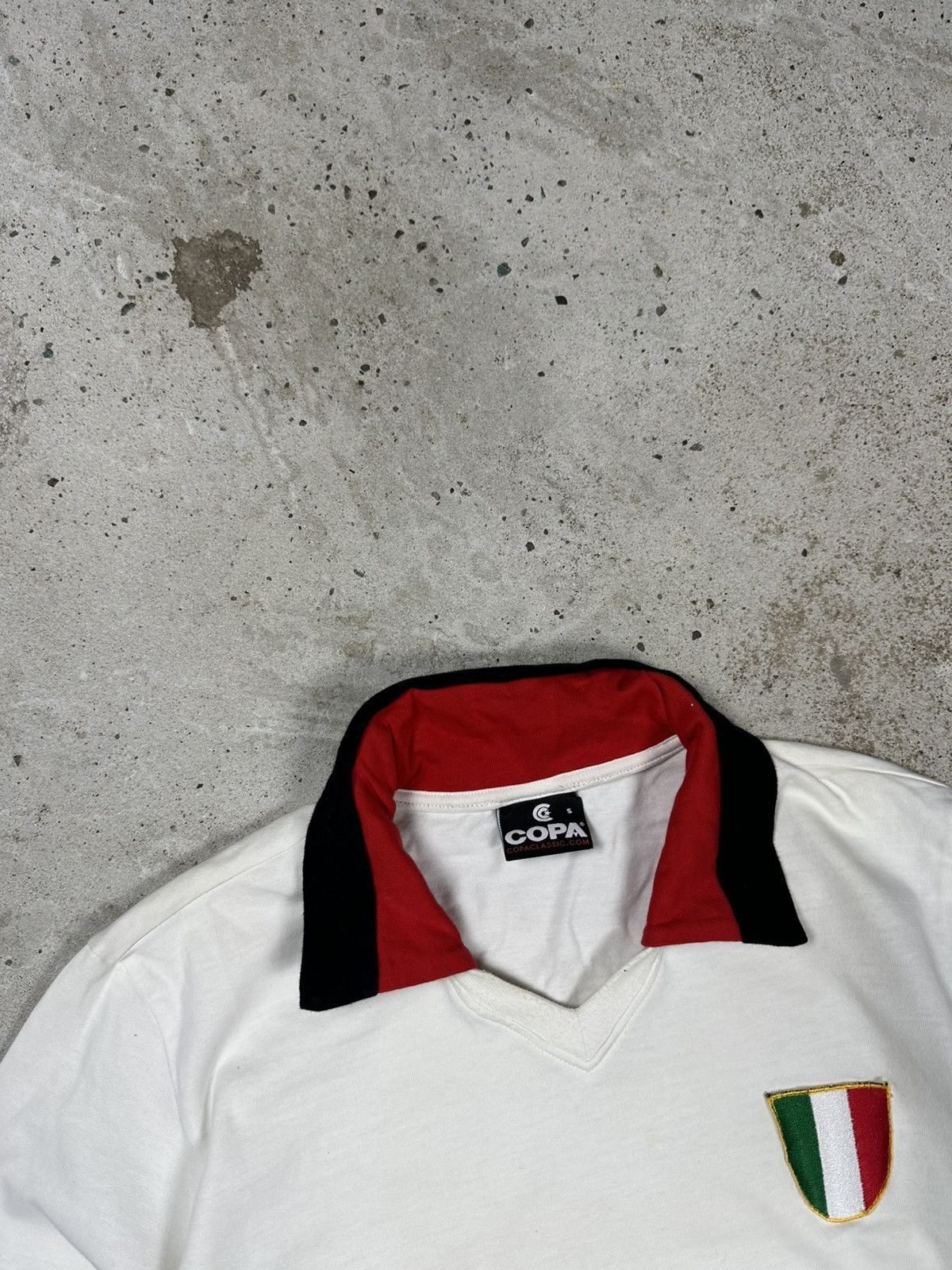 Vintage Vintage 90s Italy Long Sleeve Jersey Copa White Rugby Soccer Size US S / EU 44-46 / 1 - 7 Thumbnail