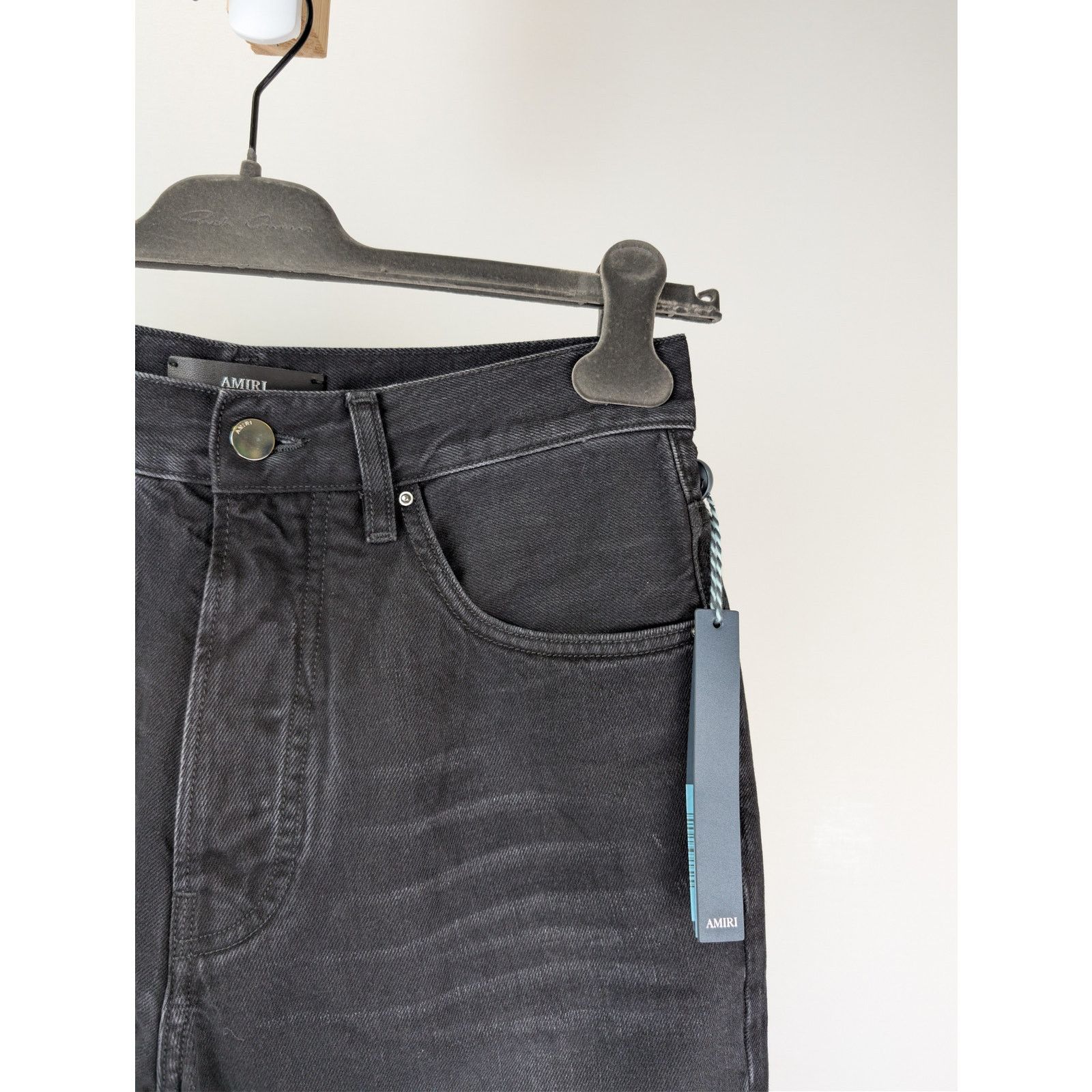 Amiri o1rshd1 Straight Leg Flare Jean Denim in Vintage Black Size US 30 / EU 46 - 5 Thumbnail