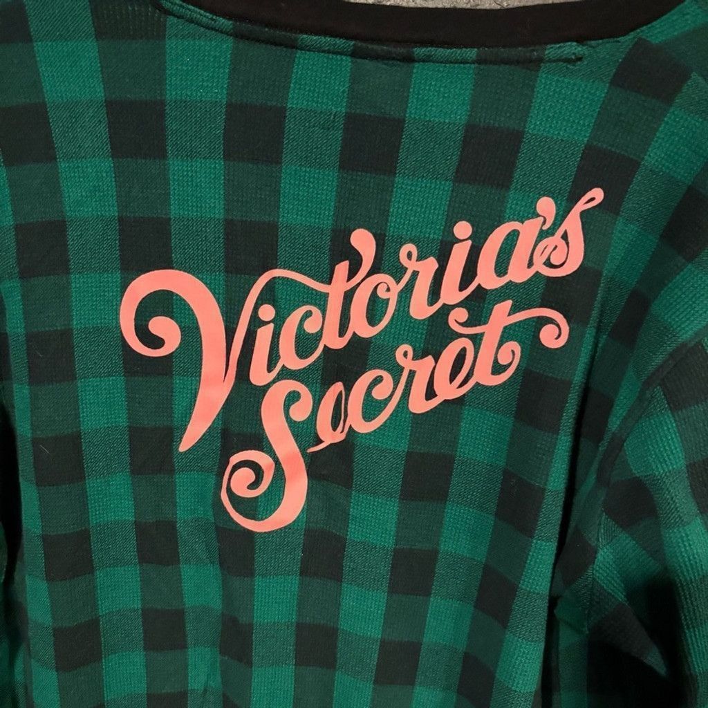 Victoria's Secret Victoria's Secret Green and Black Pajama Onezey Size 31" - 6 Thumbnail