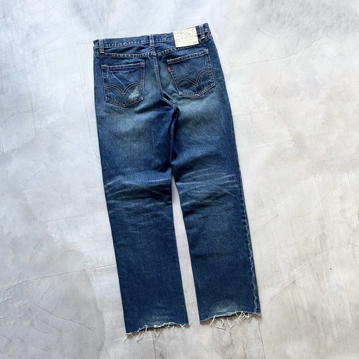 Levi's Archive Japan Levi’s 501 Distressed Sashiko Vibe Jeans Y2K Size US 34 / EU 50 - 2 Thumbnail