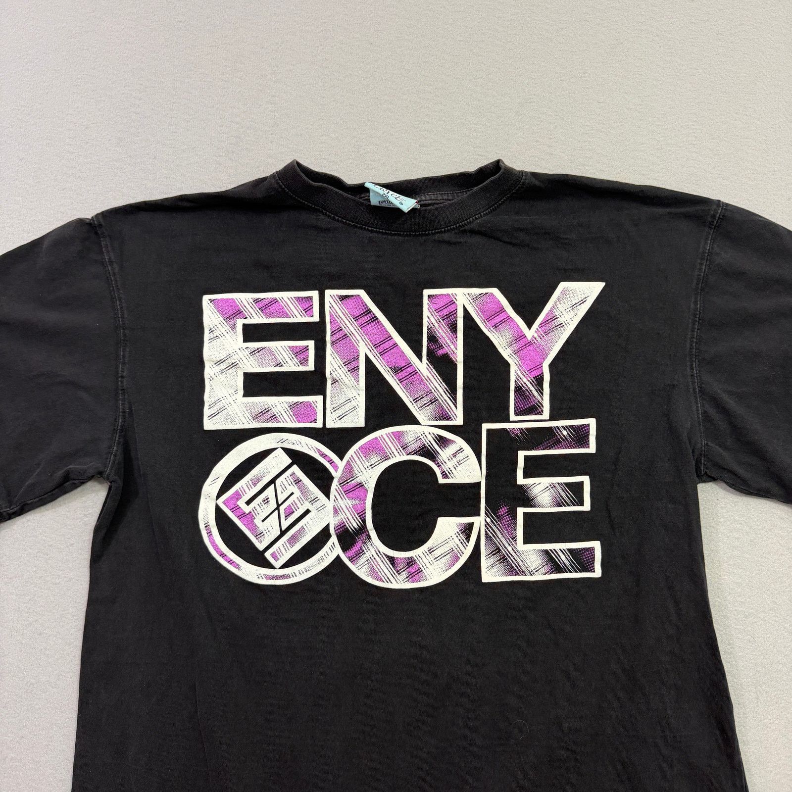 Enyce Vintage ENYCE Shirt Mens 2XL Black Spellout y2k Grunge Size US XXL / EU 58 / 5 - 2 Thumbnail
