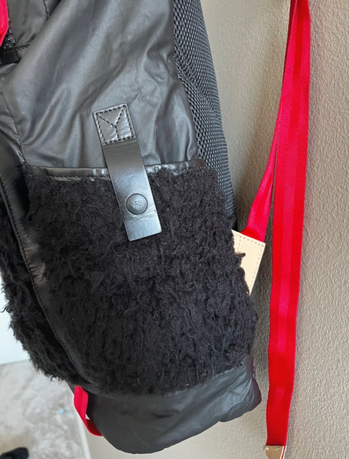 Yohji Yamamoto Y-3 Backpack Yohji Yamamoto Sheepskin Black Fall/Winter 2014 Size ONE SIZE - 6 Thumbnail