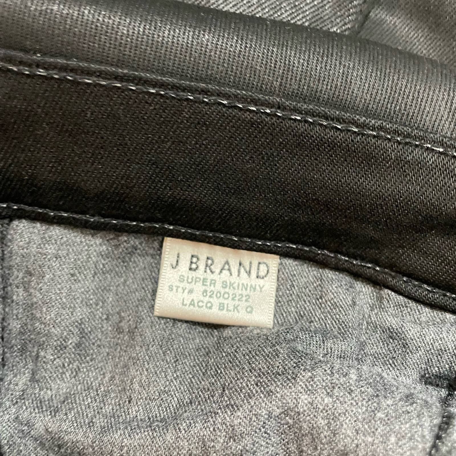 J Brand J Brand Black Super Skinny Coated Lacquer Jeans - Size 26 Size 26" / US 2 / IT 38 - 5 Thumbnail