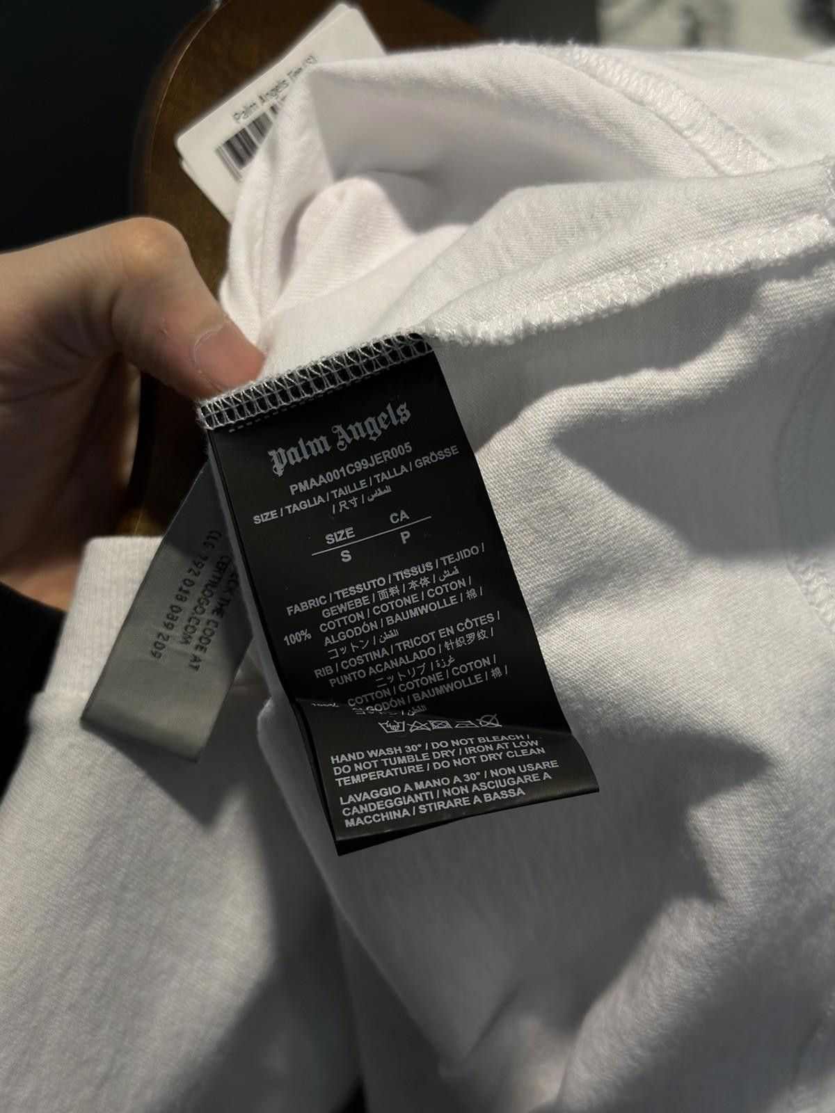 Palm Angels Size Small - Palm Angels Logo Crew T-Shirt ' White' Size US S / EU 44-46 / 1 - 7 Thumbnail
