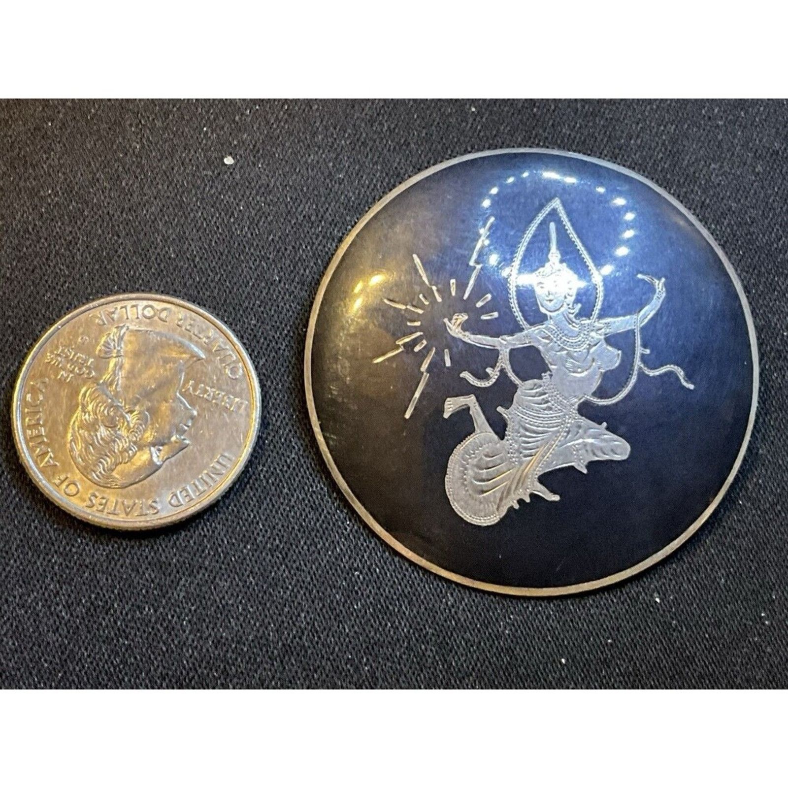 Other ESG Siam Black Niello Brooch 12.5grams Size ONE SIZE - 3 Thumbnail