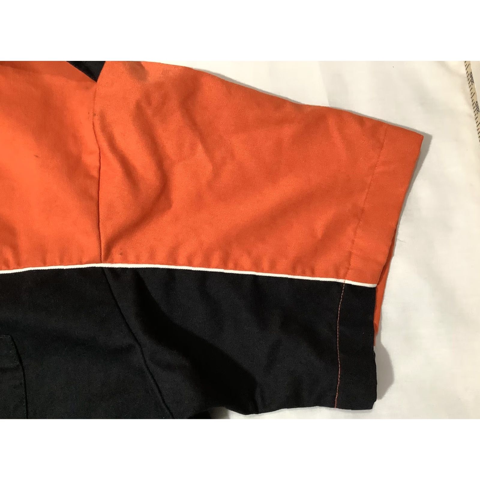 Speedo VINTAGE Speed Zone Race Gear Shirt Mens 2XL Orange Black Pit Crew Racing Button Front Shirt Size US XXL / EU 58 / 5 - 3 Thumbnail