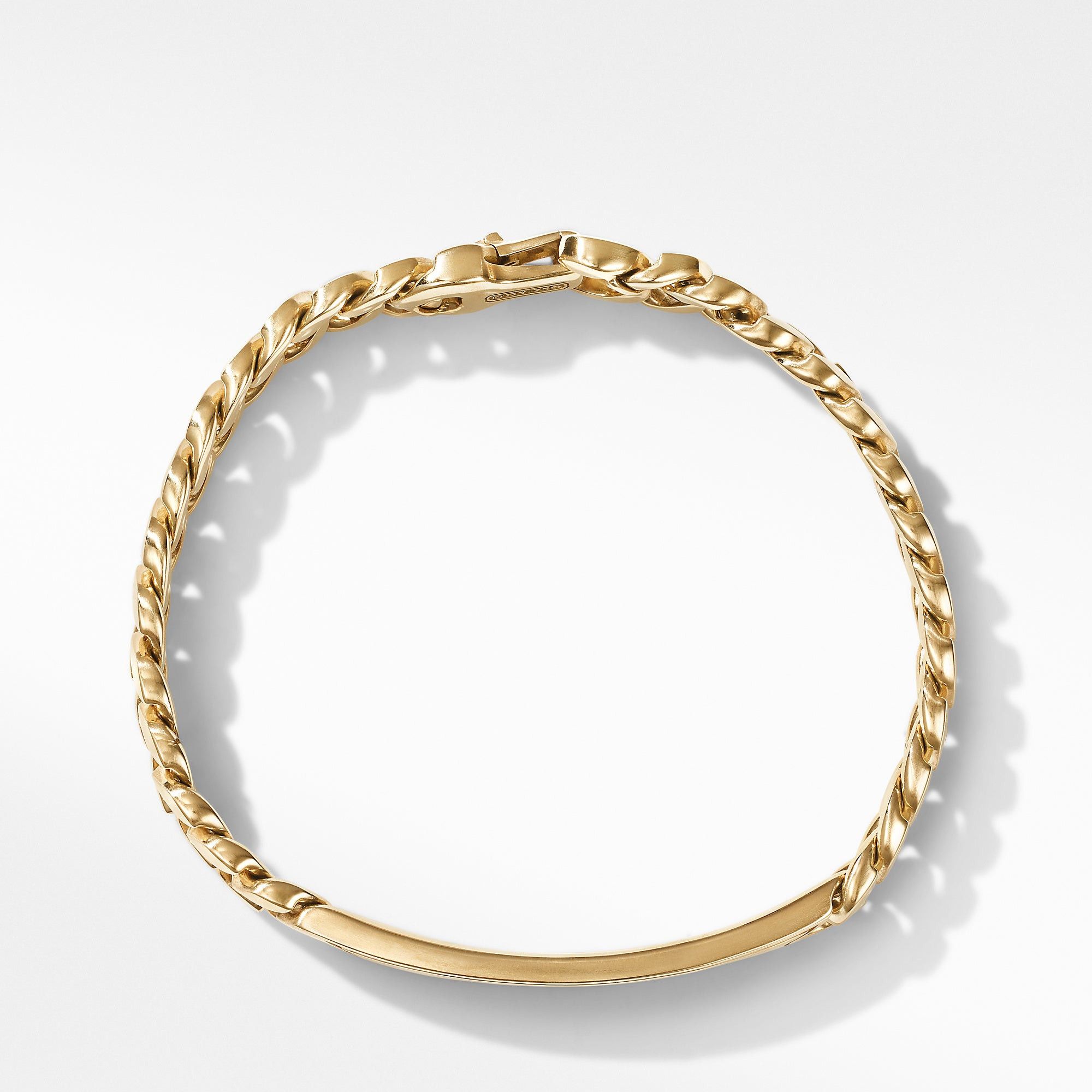 David Yurman o1w1db10325 Size:OS/Micro Curb Chain Id Bracelet in Golden Size ONE SIZE - 2 Thumbnail