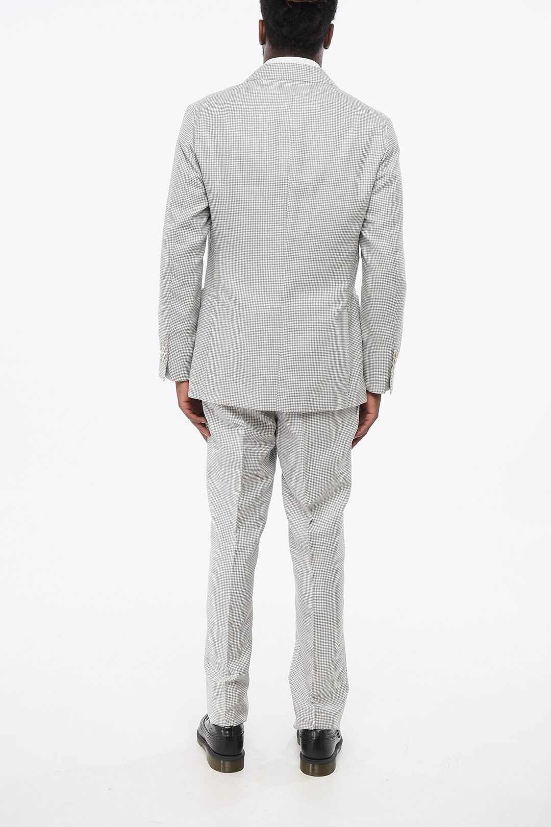 Brunello Cucinelli og1mm0725 Double-breasted Wool Blend Suit in Grey Size US S / EU 44-46 / 1 - 4 Thumbnail