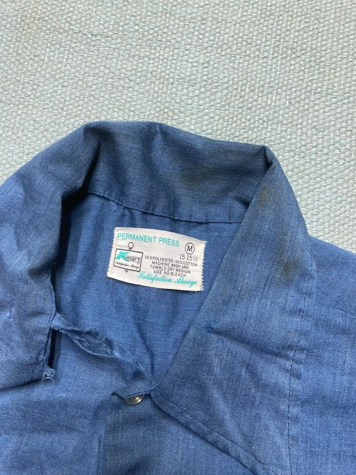 Vintage Vintage 70s button shirt Kmart poly cotton distressed medium Size US L / EU 52-54 / 3 - 10 Thumbnail