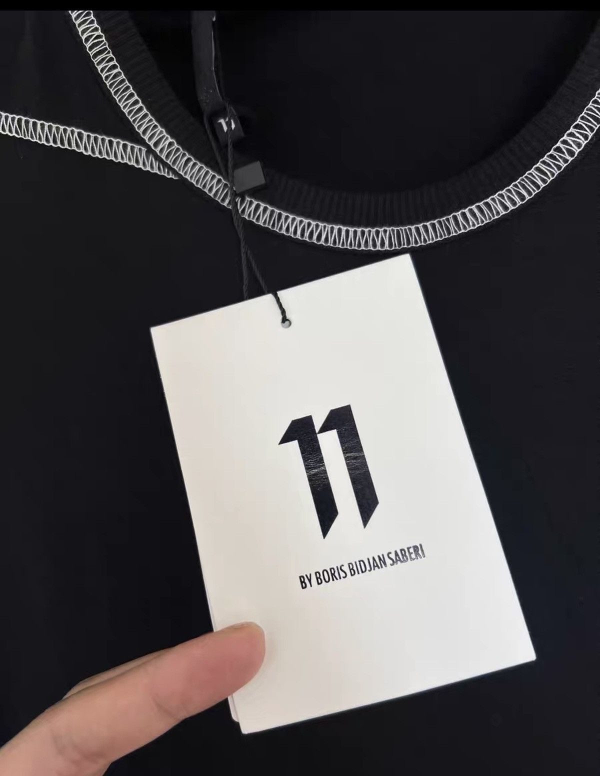 11 By Boris Bidjan Saberi 11ByBBS Topstitch Detail Cotton T-Shirt Size US S / EU 44-46 / 1 - 6 Thumbnail
