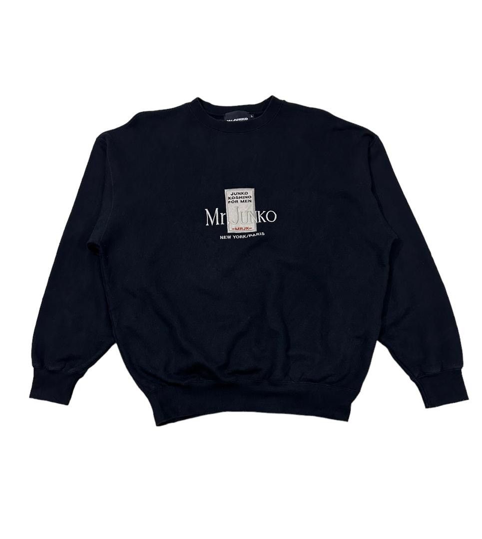 image of Archival Clothing x Made In USA mr Junko Spell Out Black Sweatshirt, Men's (Size Large)