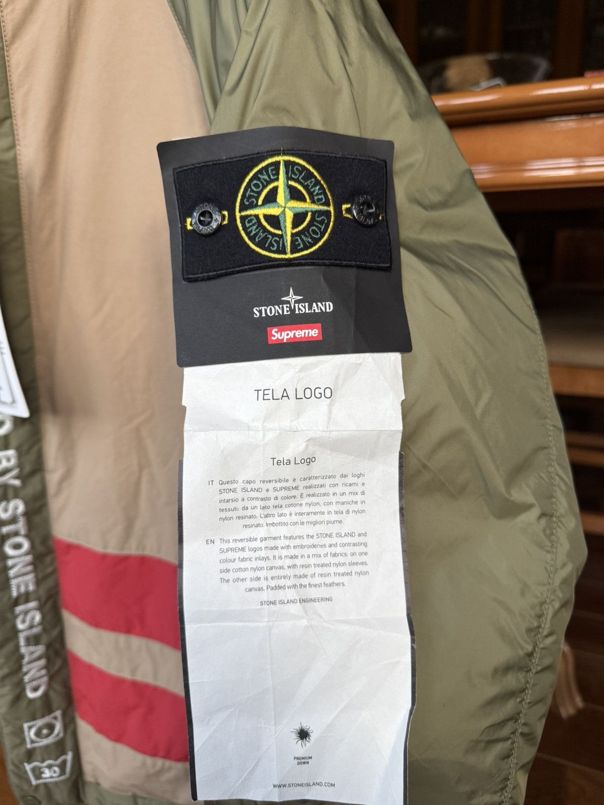 Stone Island Supreme®/Stone Island® Reversible Down Puffer Jacket-Olive Size US L / EU 52-54 / 3 - 14 Thumbnail