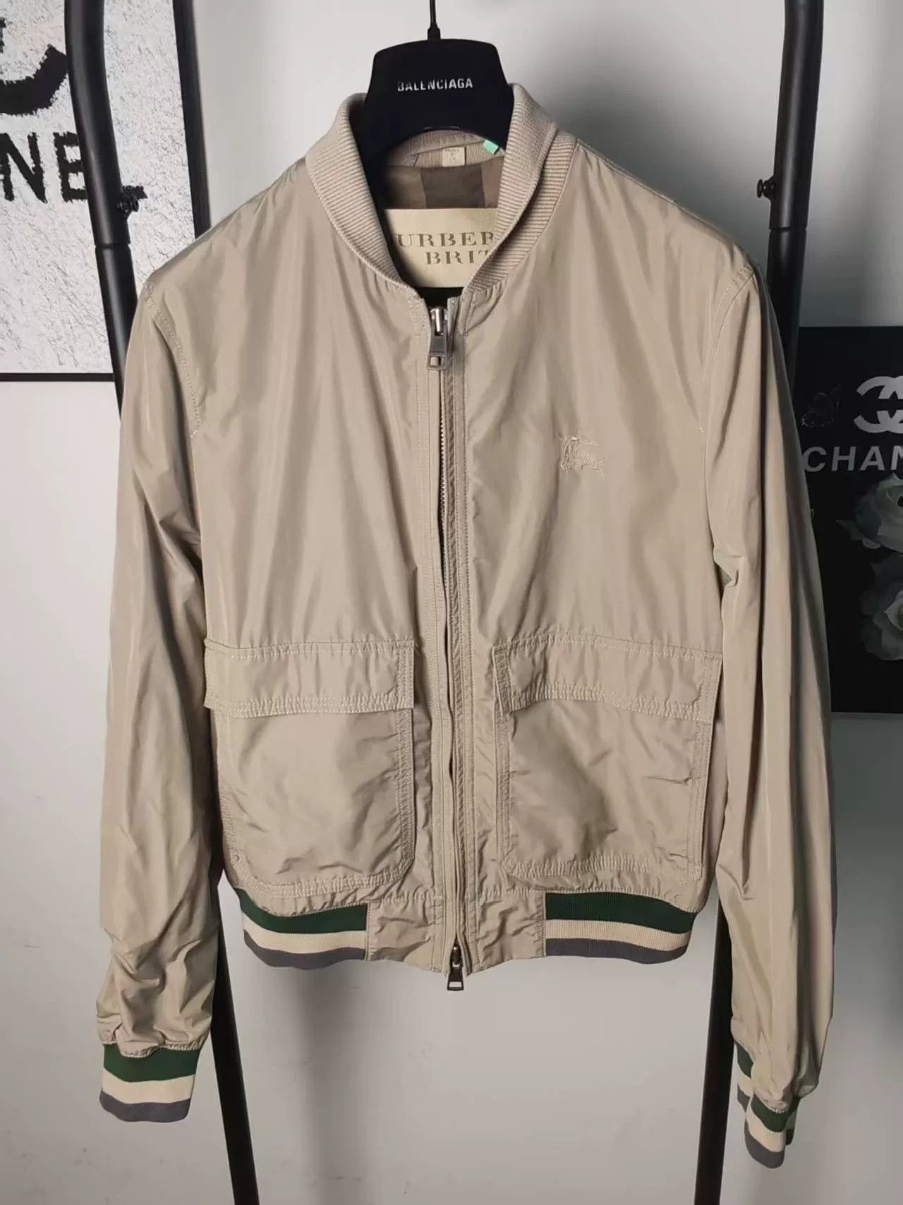 Burberry Burberry Khaki Pilot Jacket with Logo Size US M / EU 48-50 / 2 - 1 Thumbnail