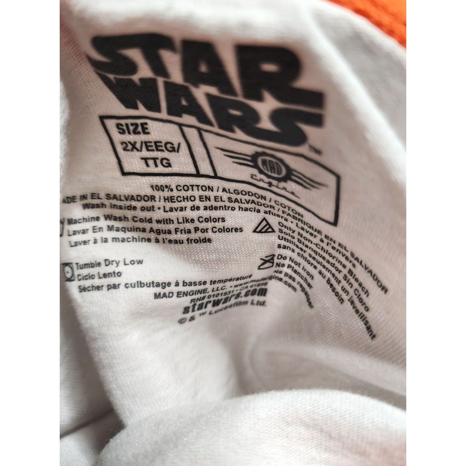 Disney VINTAGE Disney Star Wars Galaxy's Edge Kessel Run Millennium Falcon T-Shirt Adults 2XL White Unisex Size US XXL / EU 58 / 5 - 4 Thumbnail