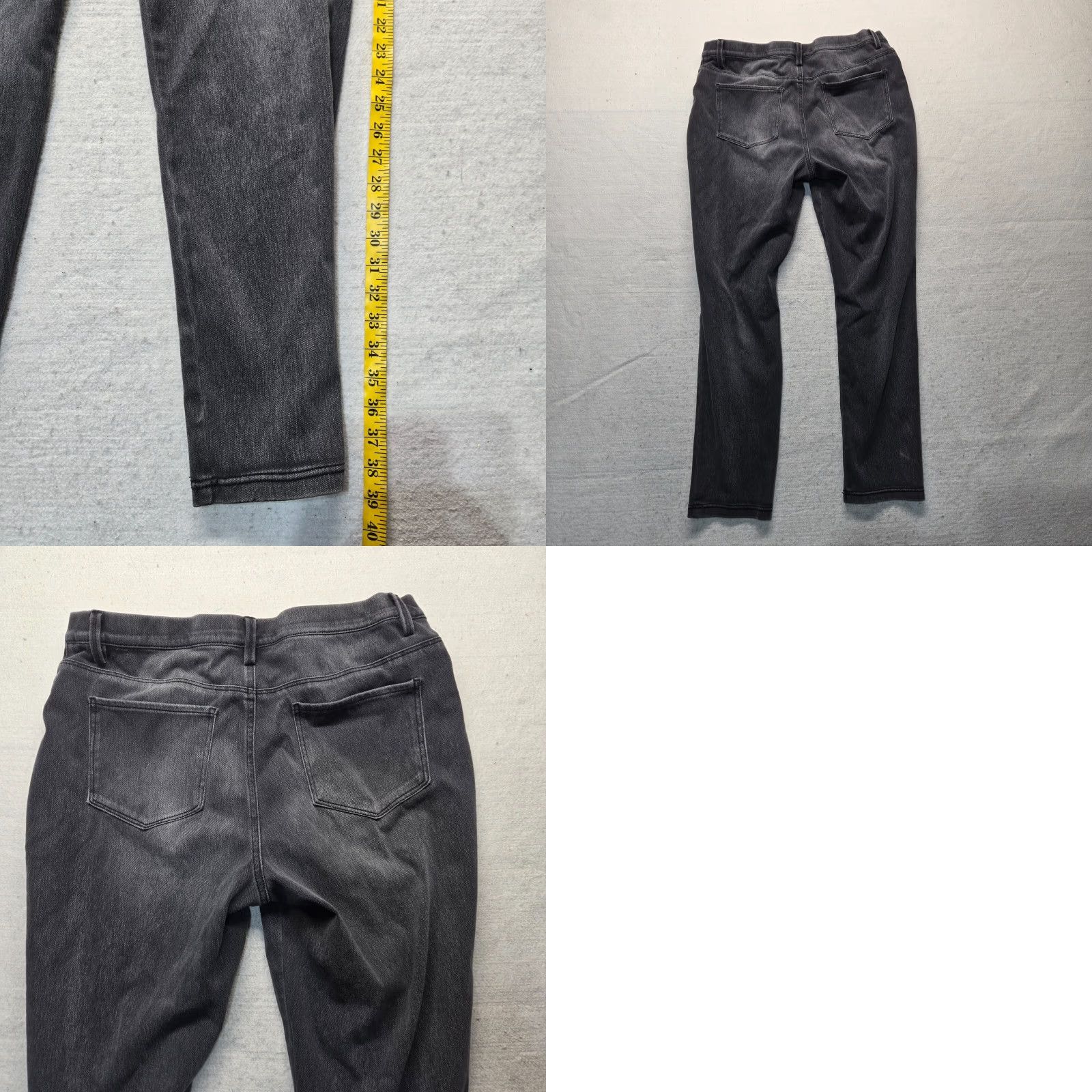 Vintage Bandolino Amy Jeans Solid Black Adult Women L Bandolino Amy Straight Leg Denim Pants Women Large Black Jeans Pants Size 36" / US 14 / IT 50 - 8 Thumbnail