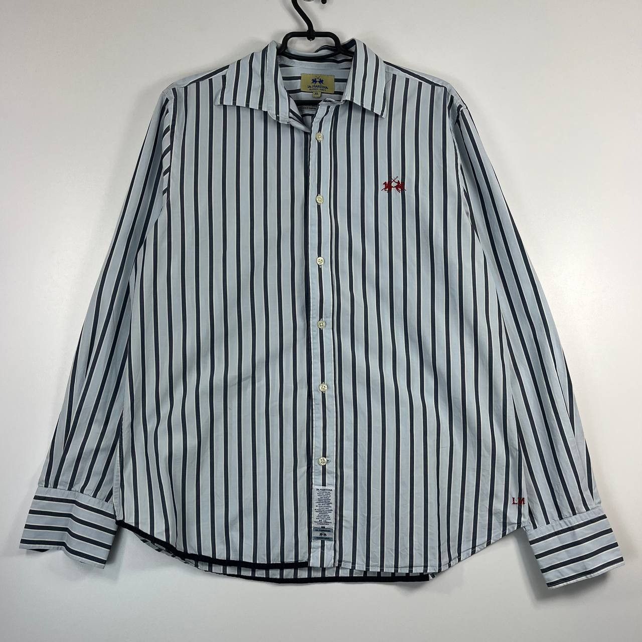La Martina La Martina Striped Shirt Long Sleeve Button Up Blue Size XL Size US XL / EU 56 / 4 - 1 Thumbnail
