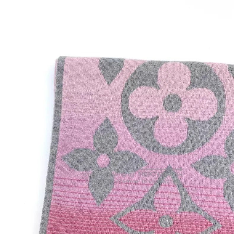 Louis Vuitton Louis Vuitton Pink gradient wool-cashmere knit scarf Size ONE SIZE - 3 Thumbnail