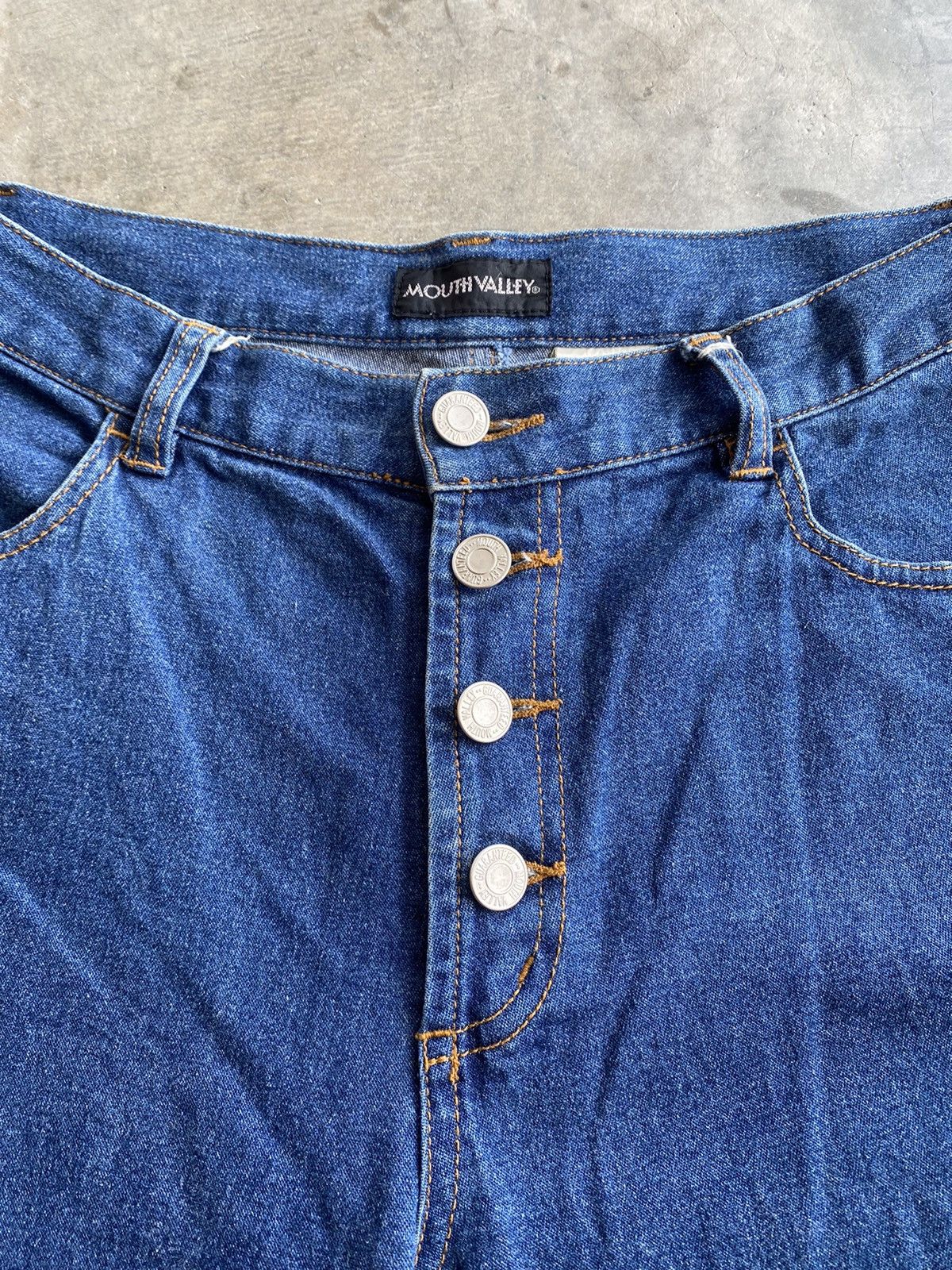 Japanese Brand Super Flare Jeans Japanese Mouth Valley Button Up Leg p175 Size 29" - 10 Thumbnail