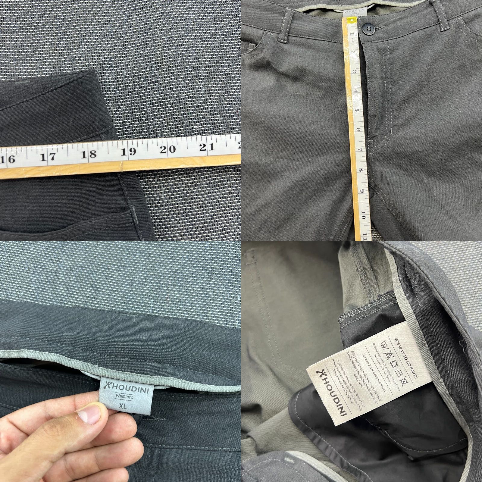 Houdini Houdini Womens Outdoor Pants Gray Hiking XL Way To Go Trekking Ladies Pants Mens Womens Girls Size 40" / US 18 - 8 Thumbnail