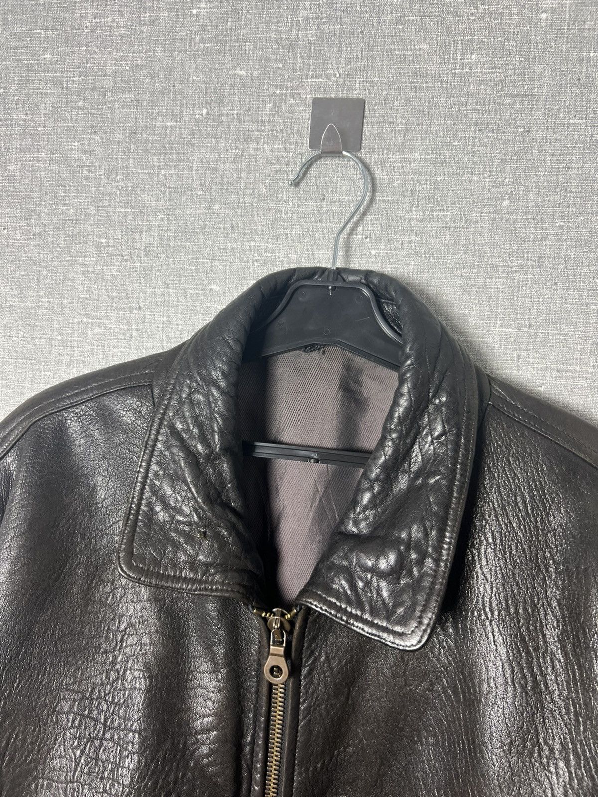 Genuine Leather Vintage Brown Leather Aviator Jacket Utility Pilot Bomber Size US L / EU 52-54 / 3 - 10 Thumbnail