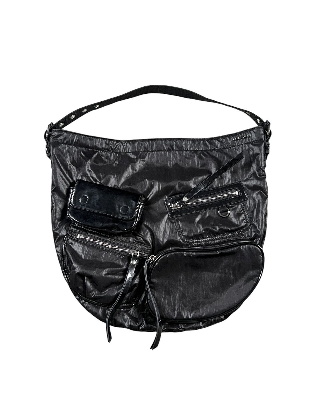 Archive 2000 Diesel Nylon Cargo Hobo Shoulder Bag in Black, Women's