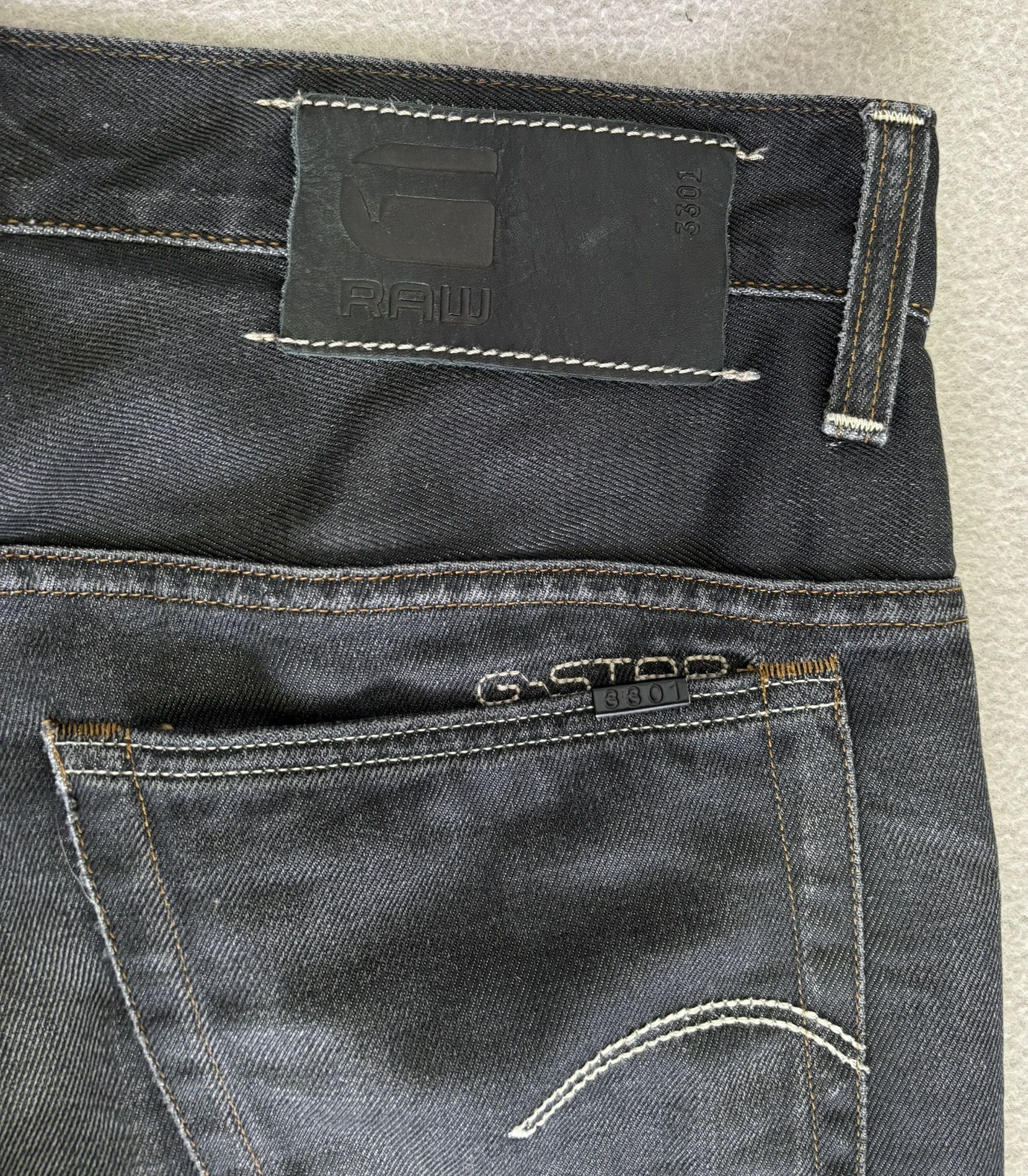G-Star G-Star Raw 3301 slim fit black jeans size 32-34 Size US 32 / EU 48 - 15 Thumbnail