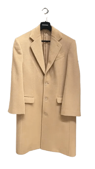 Balenciaga o1w1db10425 Skater Tailored Coat in Praline Beige Size US M / EU 48-50 / 2 - 1 Thumbnail