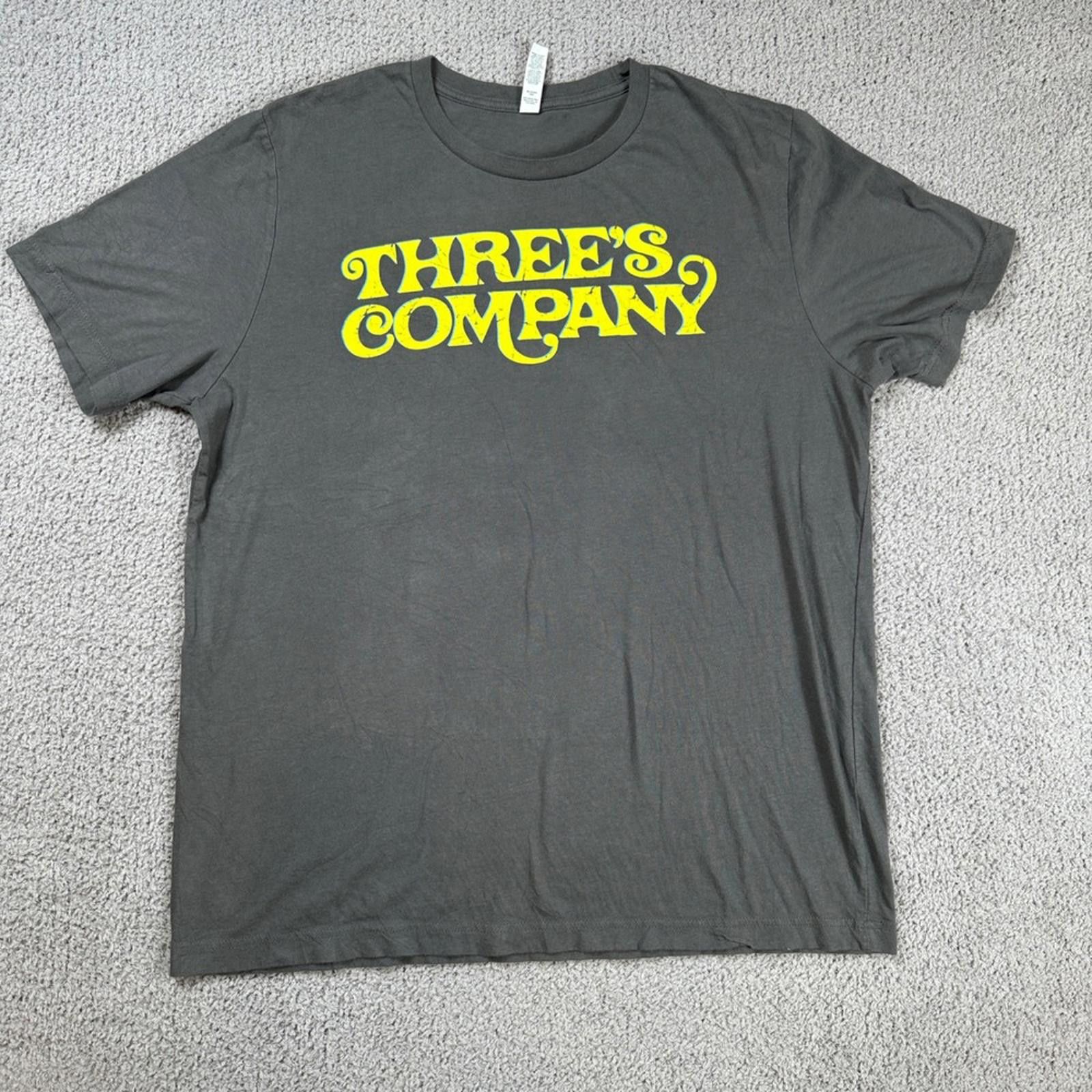 Other Three's Company T Shirt Mens XL Gray Short Sleeve Size US XL / EU 56 / 4 - 1 Thumbnail