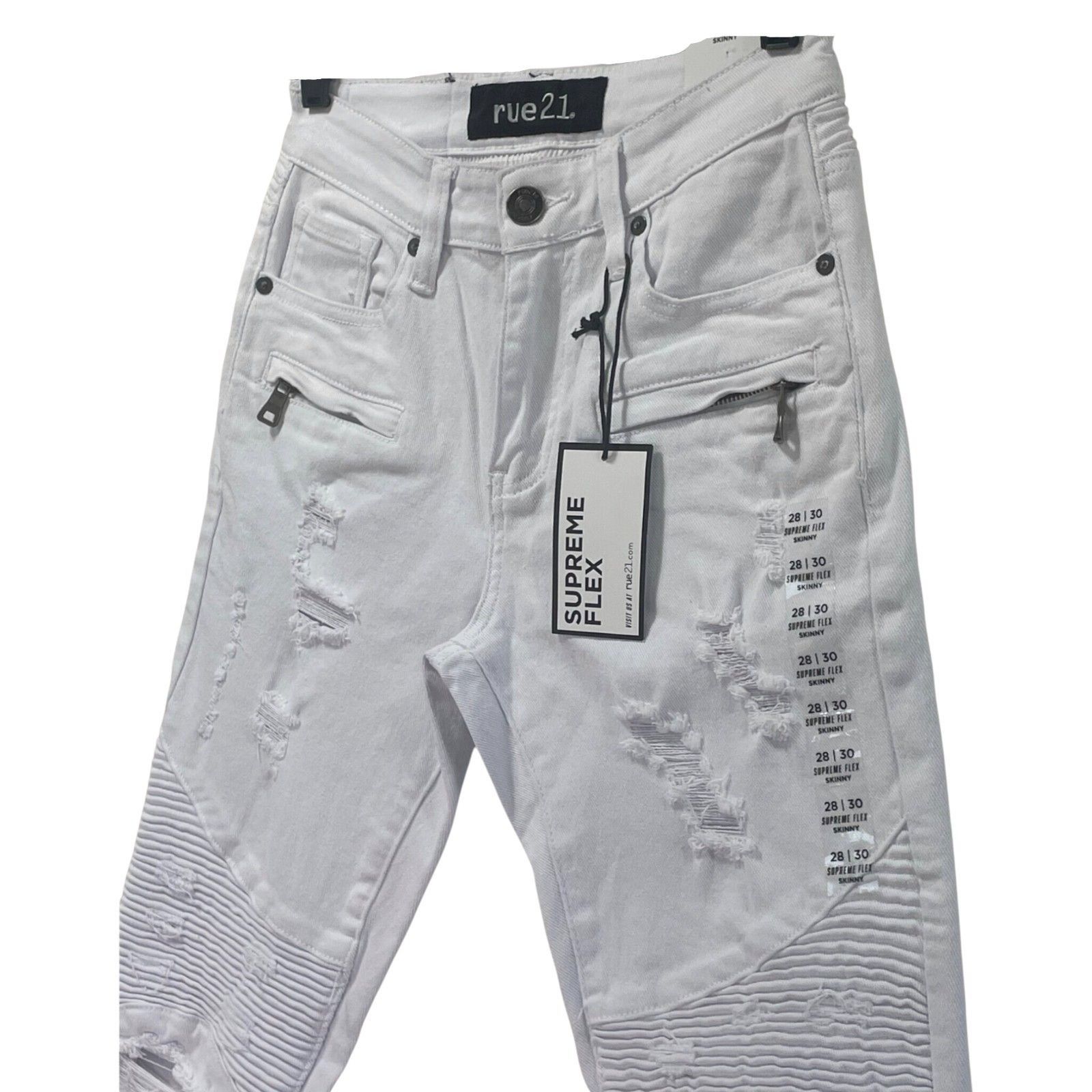 rue21 Rue 21 - Men's Supreme Flex Skinny Jeans Distressed - White Size US 28 / EU 44 - 11 Thumbnail