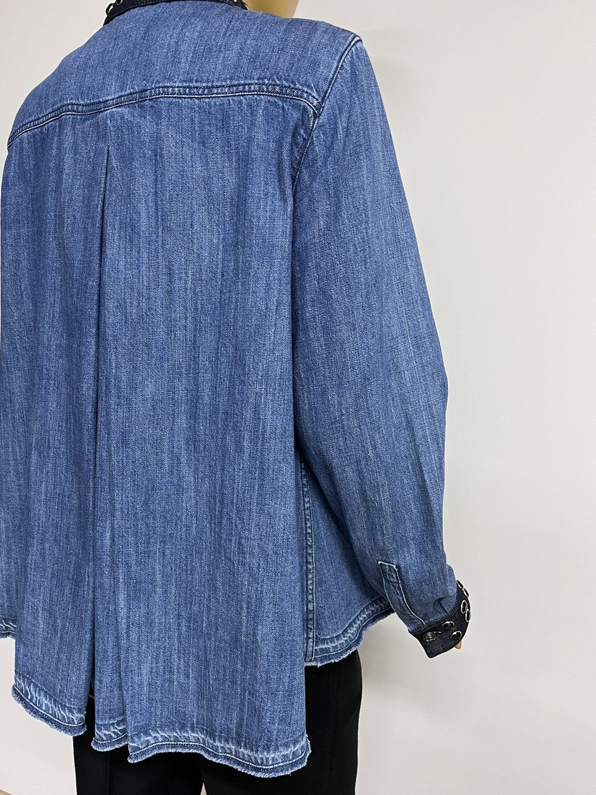 Sonia Rykiel Sonia Rykiel Rare SS16 Denim Jacket Rhinestone Oversized XL Size XL / US 12-14 / IT 48-50 - 9 Thumbnail
