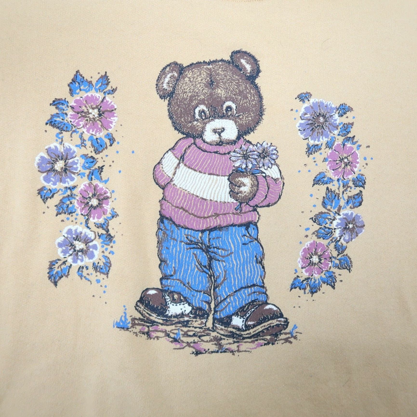 Basic Editions VINTAGE Basic Editions Sweatshirt Yellow Teddy Bear Graphic Crew Neck Long Sleeve L Womens 90s Bear Size L / US 10 / IT 46 - 2 Thumbnail