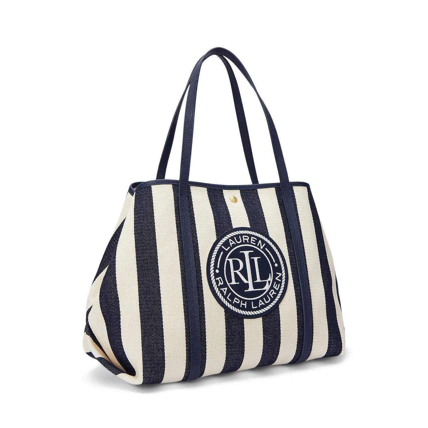 Lauren Ralph Lauren o1g2r1mq0825 Size: OS / Emerie Tote Bag in Navy/White Size ONE SIZE - 6 Thumbnail