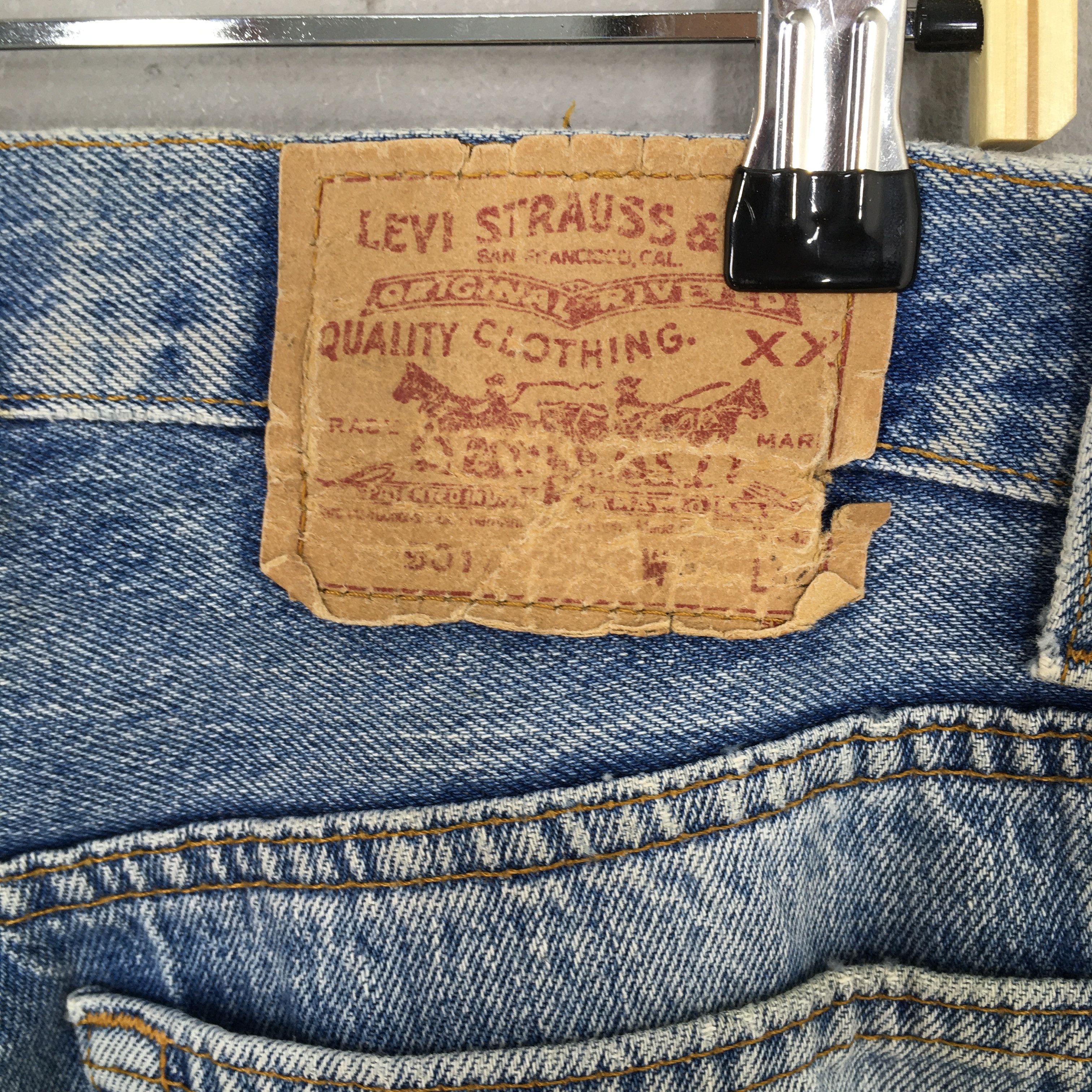 Levi's Size 31x29 Vintage 90s Levi's 501 Distressed Jeans S1679 Size US 31 - 14 Thumbnail