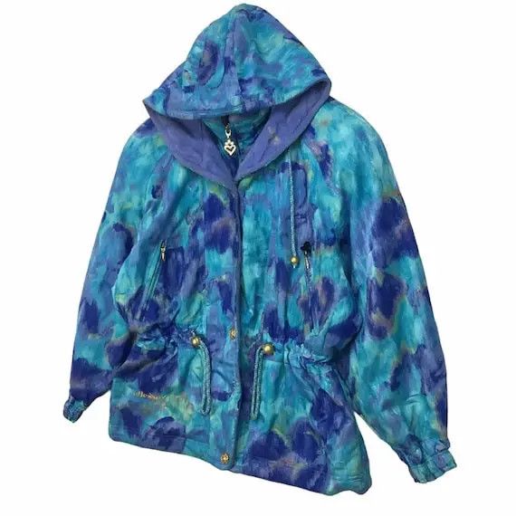 Ellesse Vtg 90' ELLESSE PERUGIA ITALY AOP Ski Winter Jacket Coat Size L / US 10 / IT 46 - 10 Thumbnail