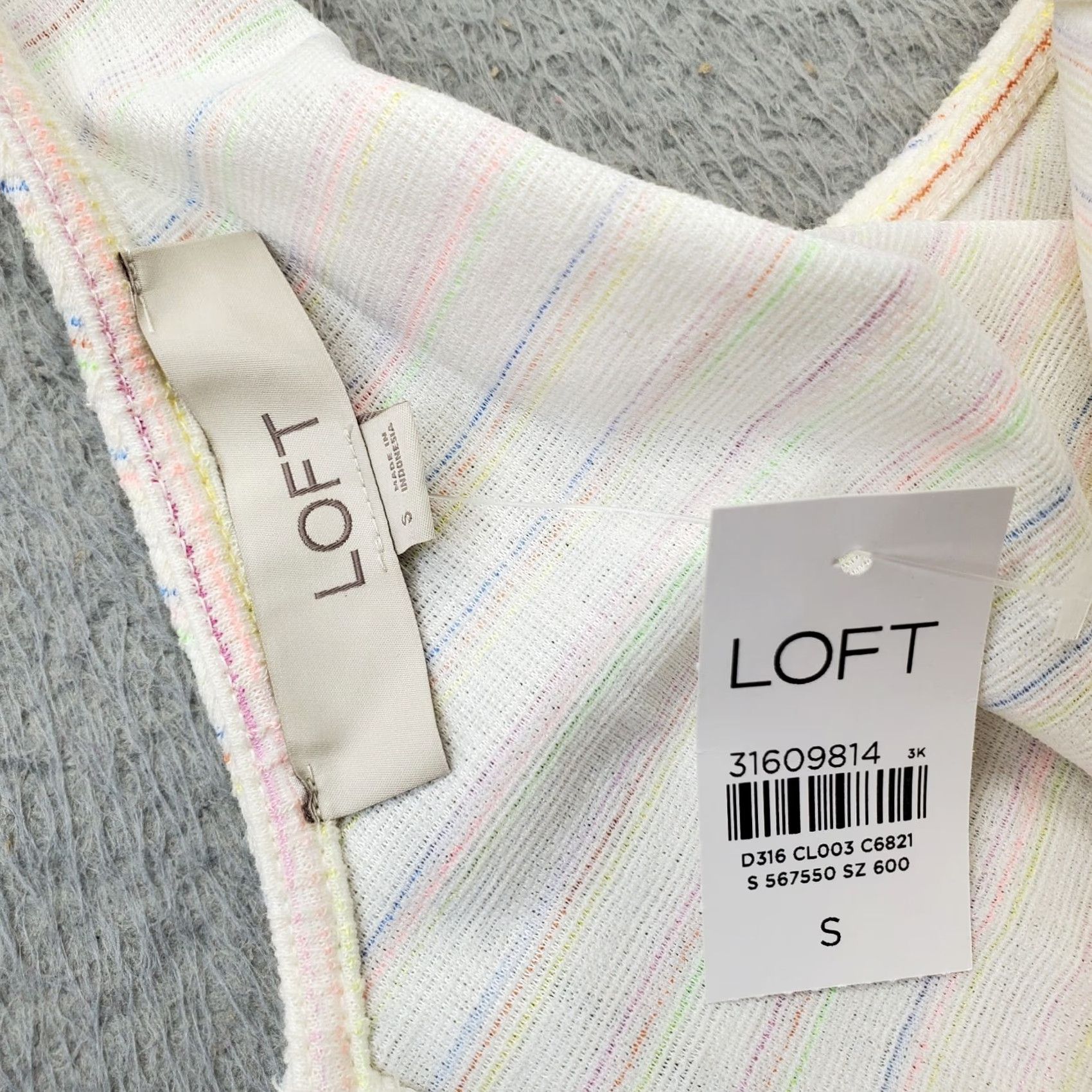 Loft LOFT Ann Taylor Tank Dress Womens Small Multicolor Striped Tie Shoulder Button Front V-Neck Sleeveless Midi Casual Dress Womens Size S Size S / US 4 / IT 40 - 3 Thumbnail