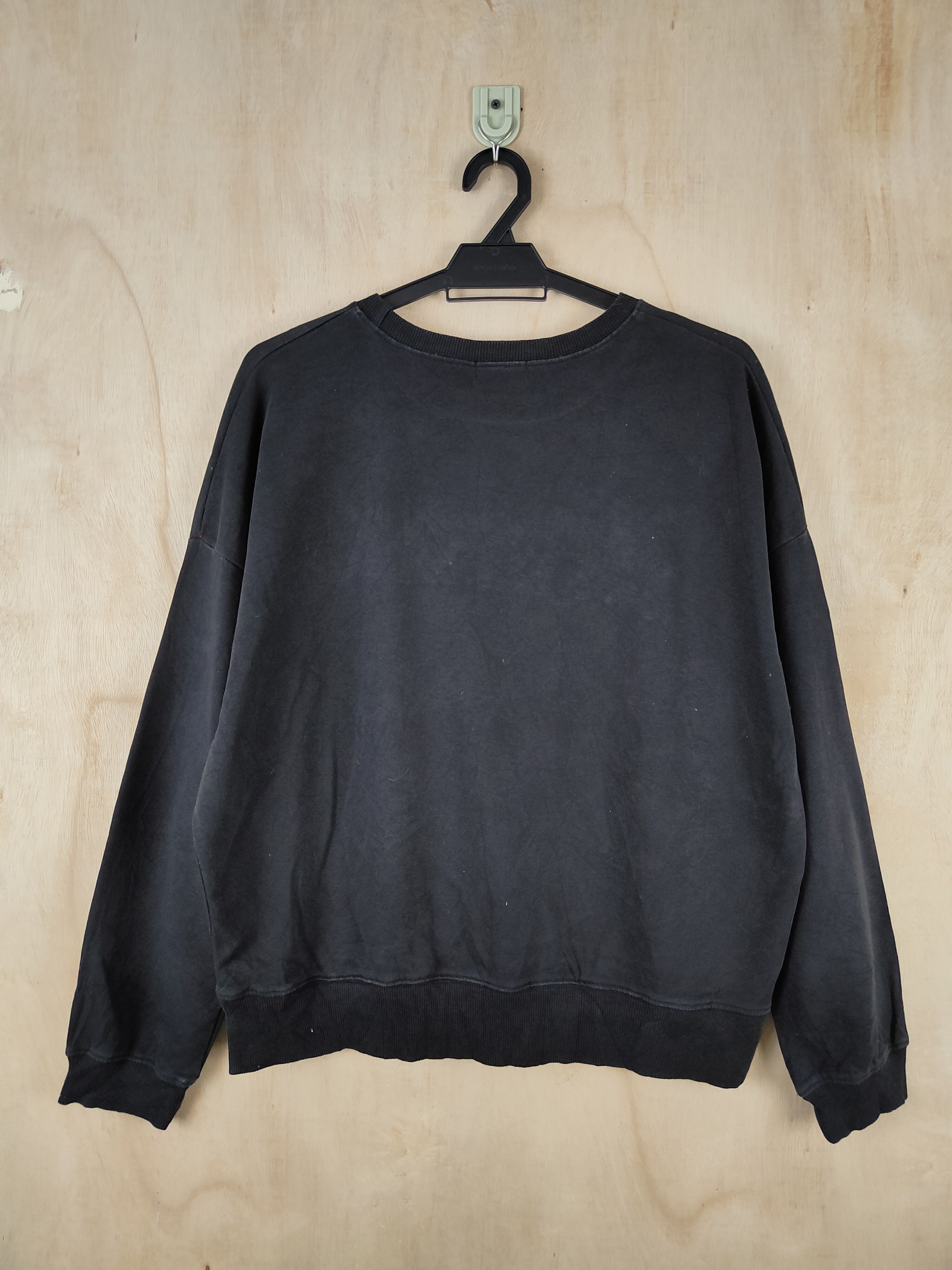 Japanese Brand × Vintage Japan ripped distressed spell out Black Sweatshirts #S2630 Size US L / EU 52-54 / 3 - 8 Thumbnail