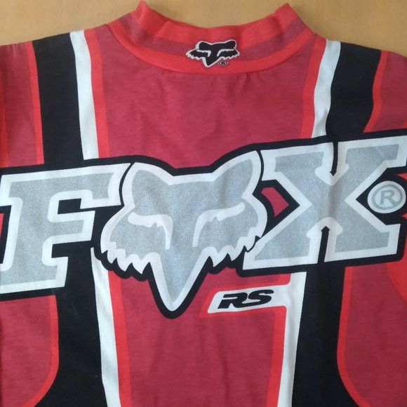 DS Vintage Fox Racing Color Block Long Sleeve T-Shirt