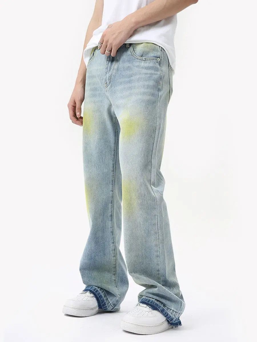 Japanese Brand Retro loose hip-hop micro flared jeans Size US 32 / EU 48 - 4 Thumbnail