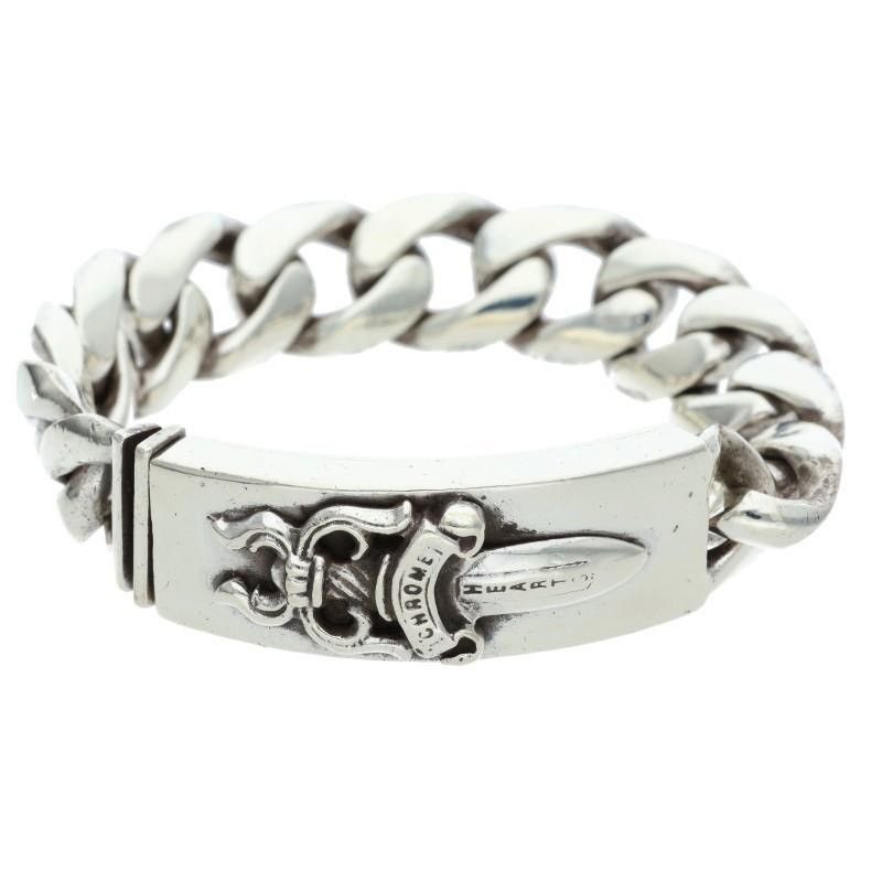 Chrome Hearts 11LINK Chrome Hearts Dagger CLASSIC Link ID Bracelet Silver Size ONE SIZE - 1 Thumbnail