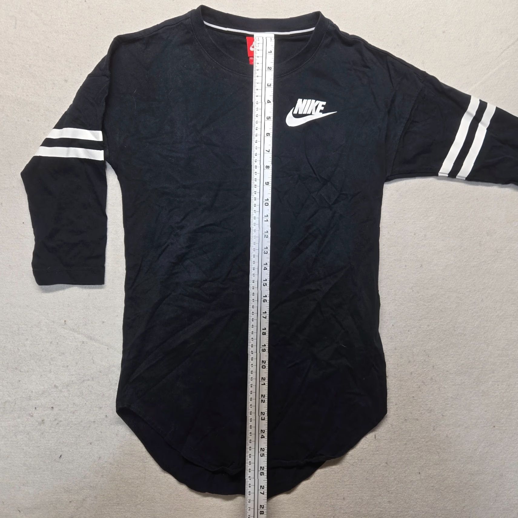 Nike Nike Shirt Women's XS 3/4 Sleeve Black Just Do It Cotton Slim Fit Shirt XS Womens Size XS / US 0-2 / IT 36-38 - 6 Thumbnail