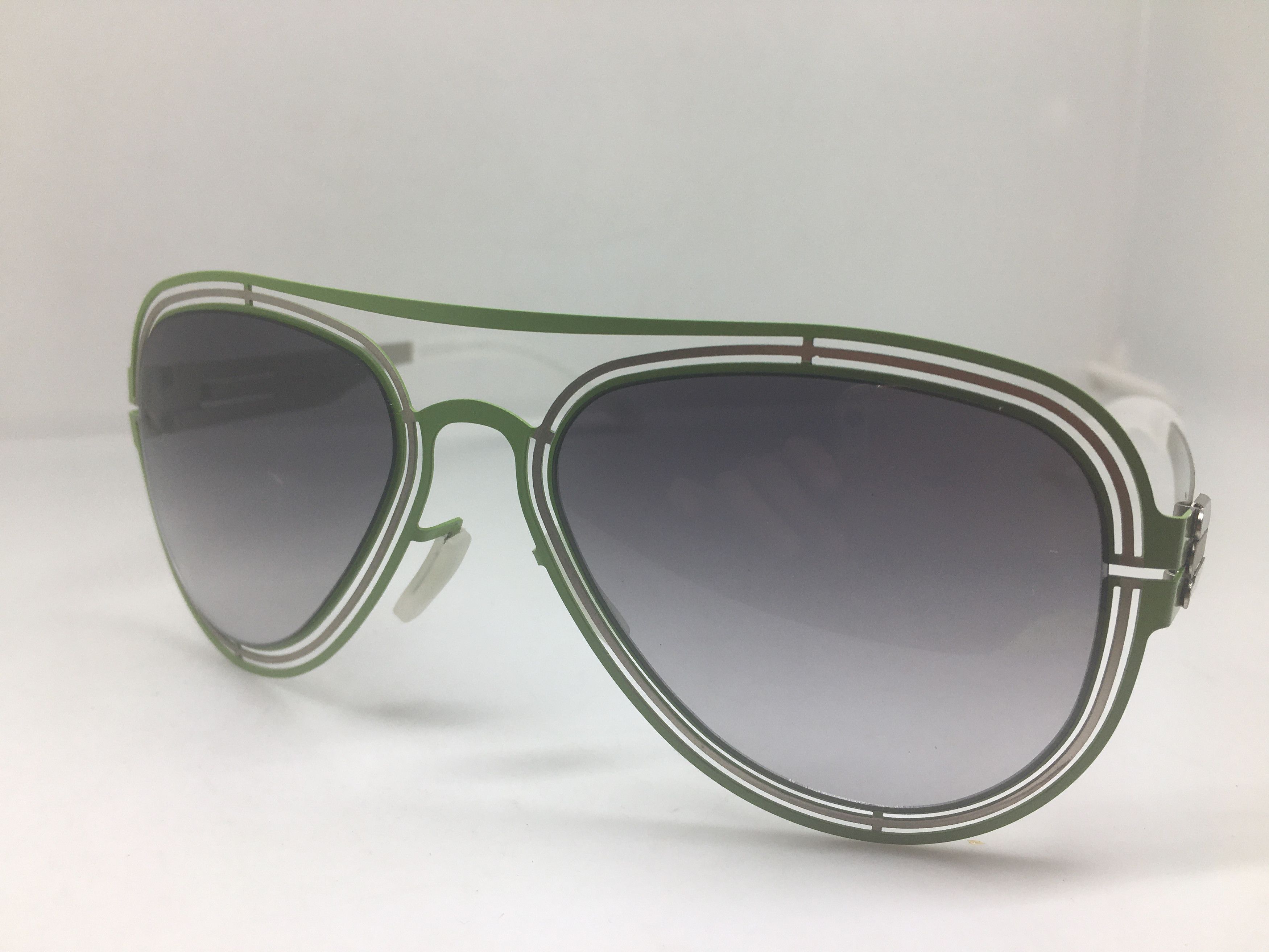 Other AC Berlin Silver Green Alloy Aviator Sunglasses Frame Size ONE SIZE - 3 Thumbnail