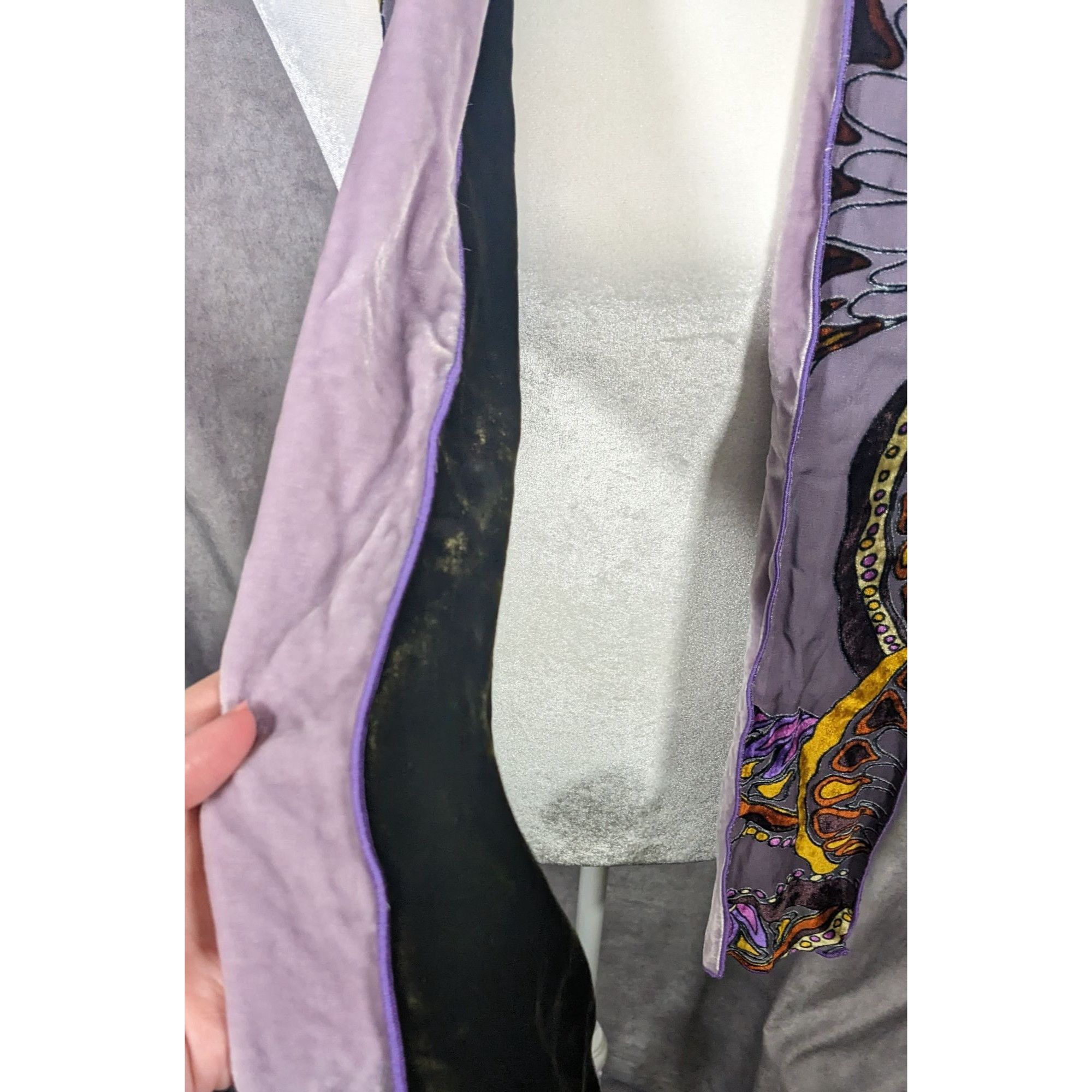 Other Abstract Purple Butterfly Burnt Velvet Tube Scarf Size ONE SIZE - 9 Thumbnail