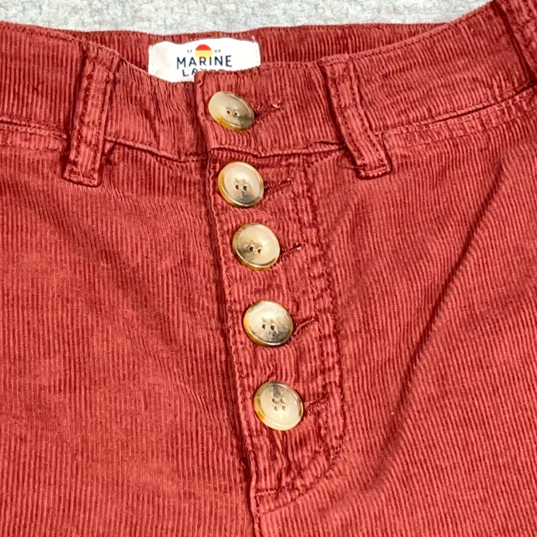Marine Layer Marine Layer Pants Cropped Corduroy Wide-Leg 2 Red Boho Retro 80s Hippie Beach Nature Womens Size 26" / US 2 / IT 38 - 6 Thumbnail