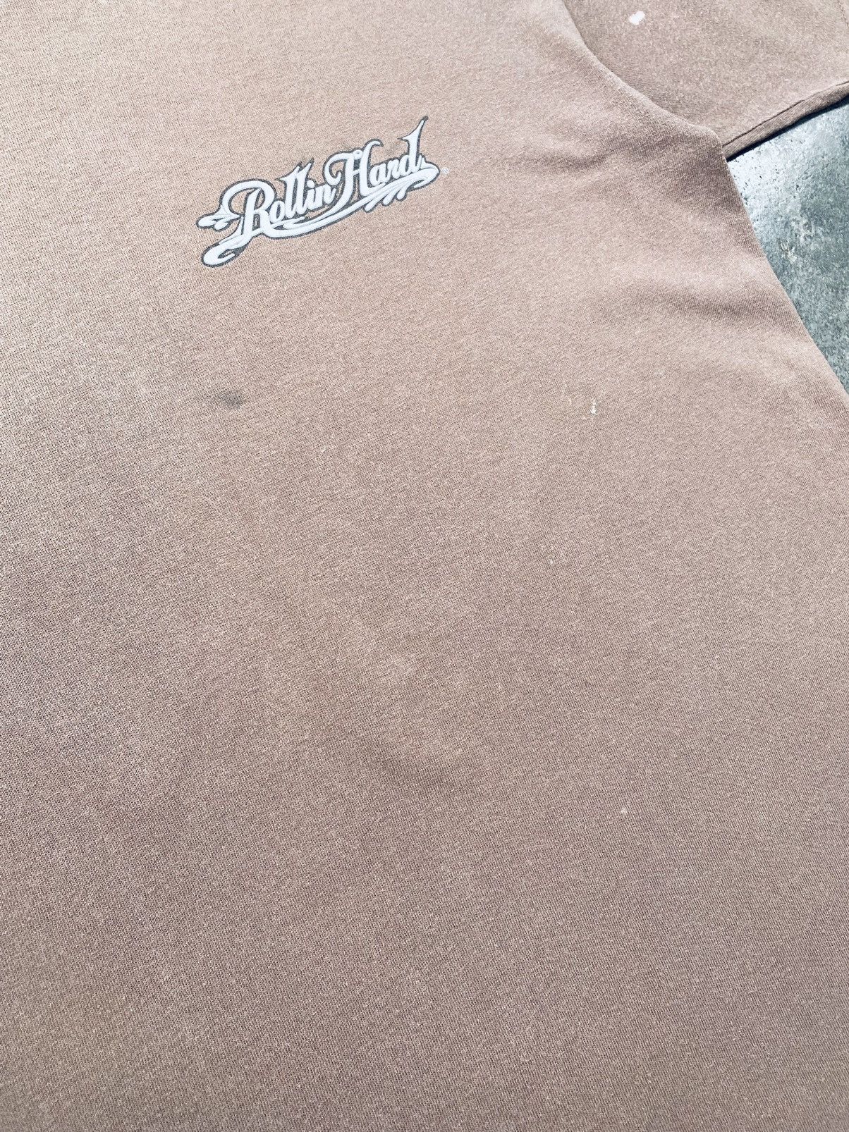 Vintage Vintage 90s Thrashed Rollin Hand Gangstar Back Print Tees Size US L / EU 52-54 / 3 - 9 Thumbnail